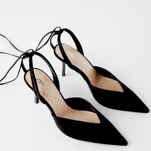 Zara black heeled shoes size 37